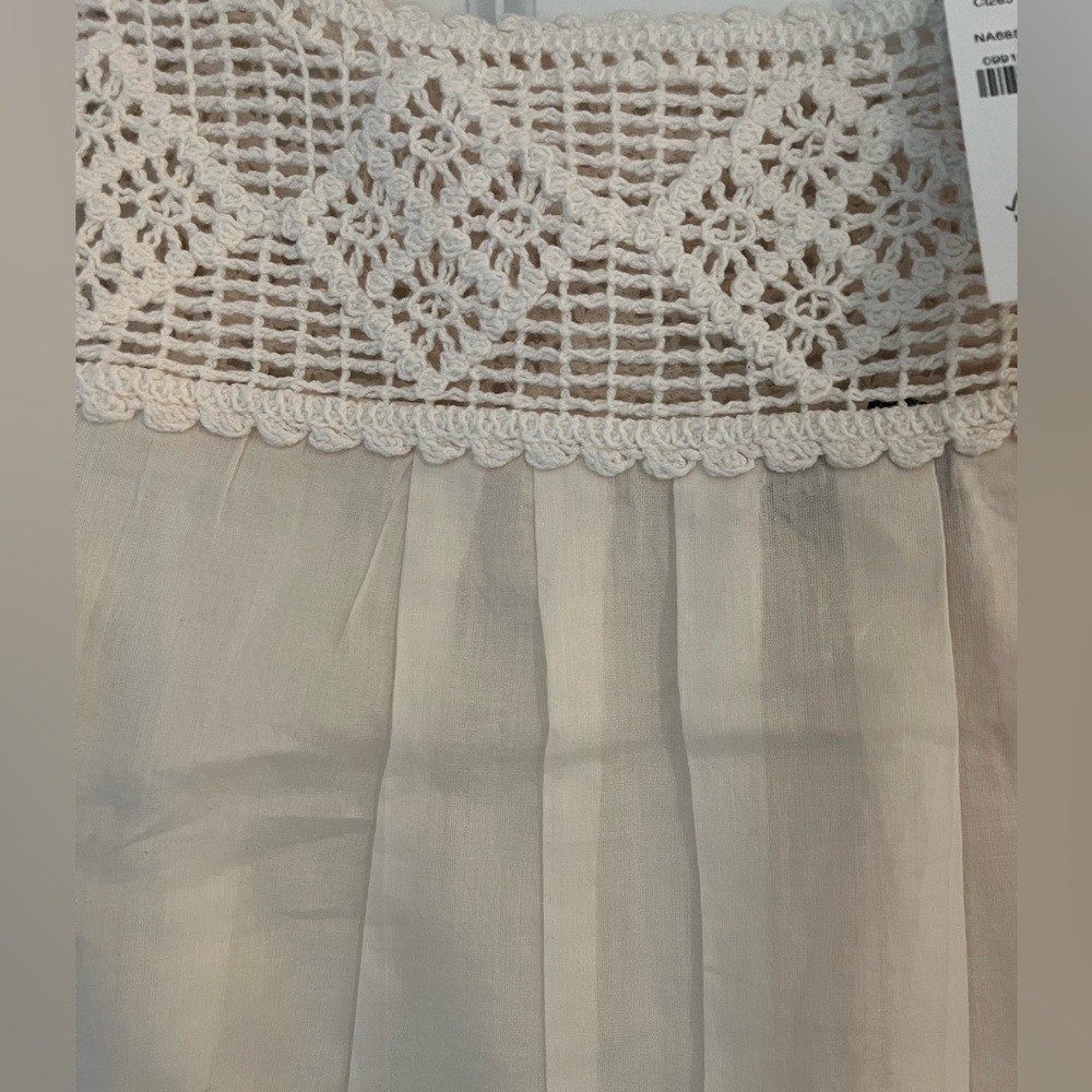 J. Crew Cream Crochet Trim Midi Dress Style C1285 Size Small - Picture 8 of 13